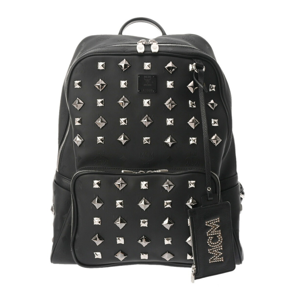 MCM Backpack Studs Black Rucksack Daypack